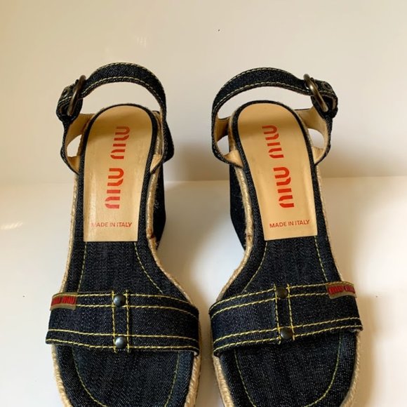 Miu Miu Shoes - Miu Miu Womens Shoes Sz eur37, Sz us7 Blue Denim